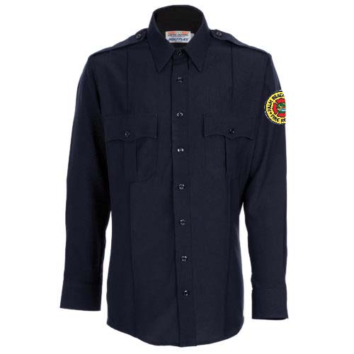 United Uniform Men\'s Mfr. Polyflex Long Sleeve Shirt (Navy)